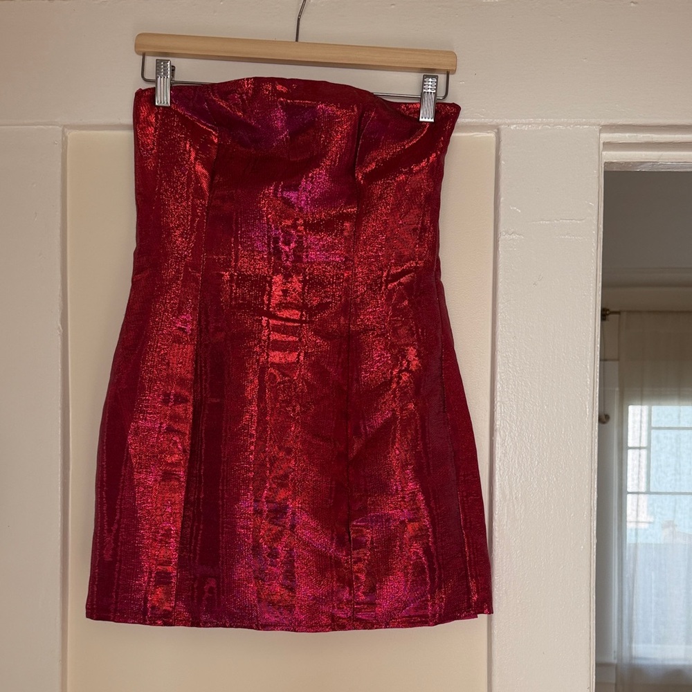 Pink Strapless Party Dress